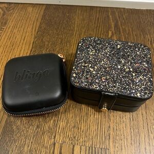 Travel Small Compact Protective Jewelry Cases Hardshell LOT X 2 Women’s